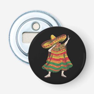 Dabbing Mexican Poncho Cinco De Mayo Fiesta Party Bottle Opener
