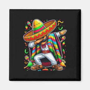 Dabbing Mexican Poncho Cinco De Mayo Magnet