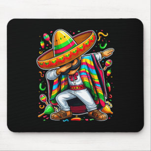 Dabbing Mexican Poncho Cinco De Mayo Mouse Pad