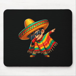 Dabbing Mexican Poncho Cinco De Mayo Sombrero Boys Mouse Pad