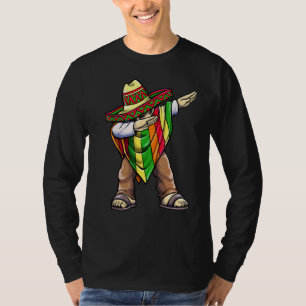 Dabbing Mexican Poncho Cinco De Mayo T-Shirt