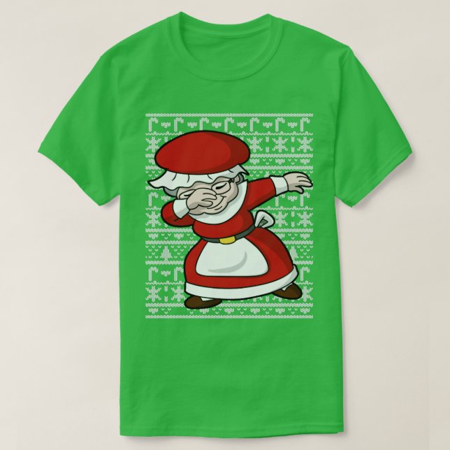 Dabbing Mrs Claus Ugly Christmas Sweater (Design Front)