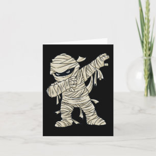 Dabbing Mummy Halloween Boys Girls Kids Fun Dab Card