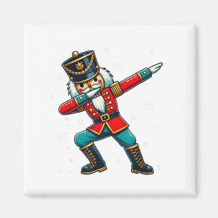 Dabbing Nutcracker Christmas Costume Matching Fami Magnet