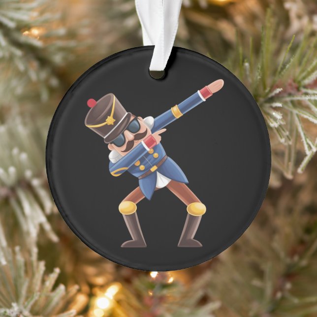 Dabbing Nutcracker Christmas Holiday Ornament (Tree)