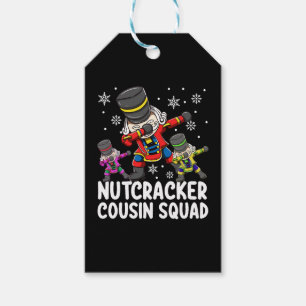 Dabbing Nutcracker Cousin Squad Funny Matching Gift Tags