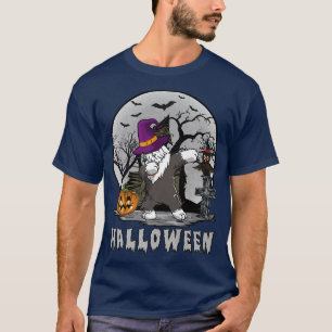 Dabbing Old English Sheepdog Dog Witch Halloween C T-Shirt