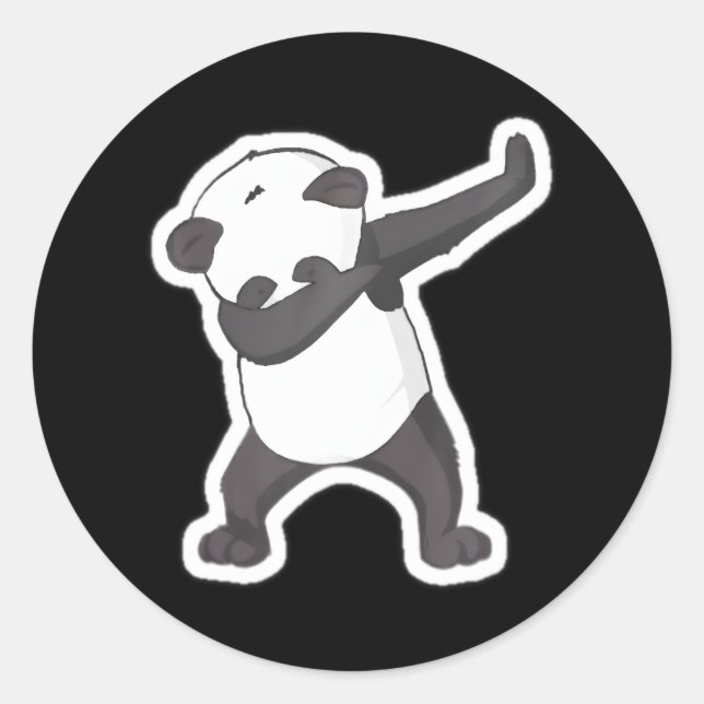 Dabbing Panda Dab Classic Round Sticker (Front)