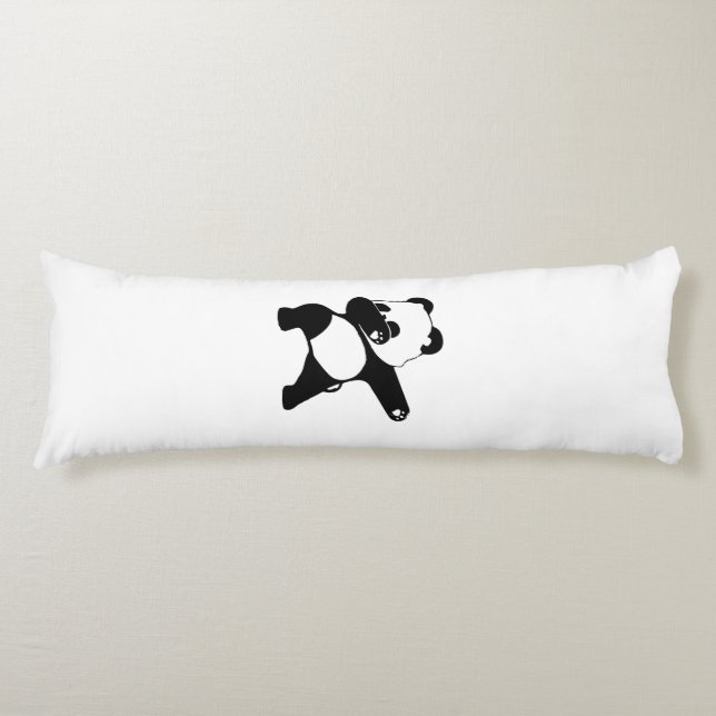 Dabbing Panda, Funny Panda dab dance Body Cushion (Front)