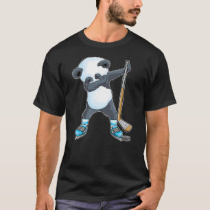 Dabbing panda Ice Hockey panda Kids Boys funny ice T-Shirt