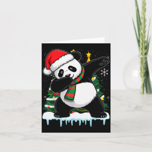 Dabbing Panda Santa Christmas Kids Boys Men Xmas B Card