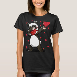 Dabbing Panda Wears Face Mask Gifts for Valentine' T-Shirt