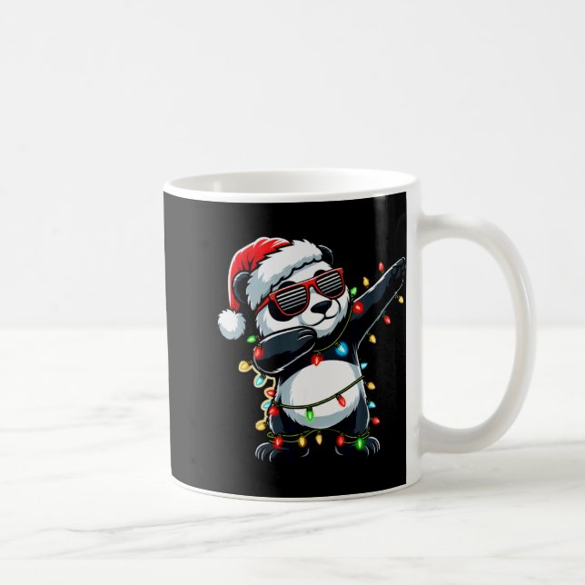 Dabbing Panda Xmas For Kids Boys Girl Panda Lover  Coffee Mug (Right)