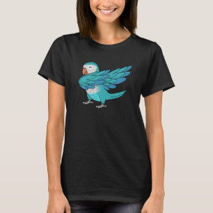 Dabbing Parrot I  Blue Monk Parakeet Quaker T-Shirt