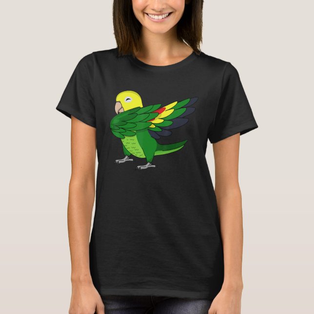 Dabbing Parrot I Double Yellow headed Amazon T-Shirt (Front)