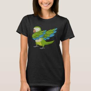 Dabbing Parrot I   Green Monk Parakeet Quaker T-Shirt