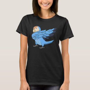 Dabbing Parrot I Peach faced Blue Lovebird T-Shirt