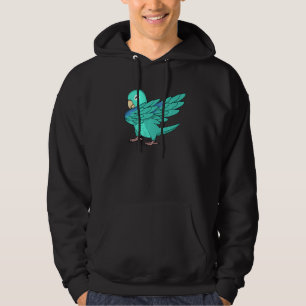 Dabbing Parrot I Turquoise Parrotlet Hoodie