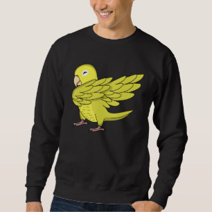 Dabbing Parrot I Yellow Parrotlet Sweatshirt