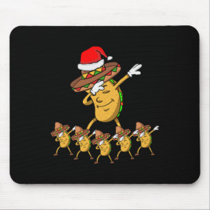 Dabbing Party Christmas Taco Funny Dab Gift  Mouse Pad
