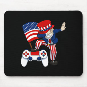 Dabbing Patriotic Gamer 4th Of July Video-game Con Mouse Pad