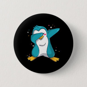 Dabbing Penguin Christmas Dabs Fun Dab Wintermeme  6 Cm Round Badge
