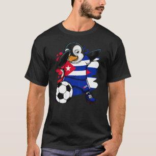Dabbing Penguin Cuba Soccer Fans Jersey Football T-Shirt