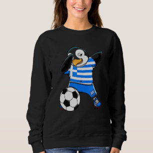 Dabbing Penguin Greece Soccer Fans Jersey Football Sweatshirt