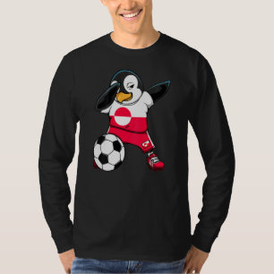 Dabbing Penguin Greenland Soccer Fans Jersey Footb T-Shirt