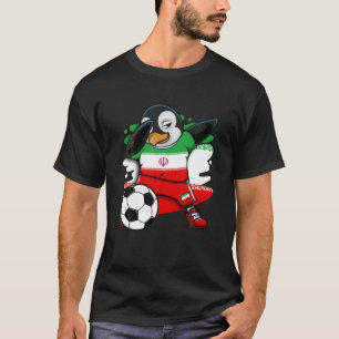 Dabbing Penguin Iran Soccer Fans Jersey Football L T-Shirt