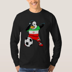 Dabbing Penguin Iran Soccer Fans Jersey Football S T-Shirt
