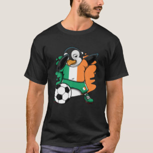 Dabbing Penguin Ireland Soccer Fans Jersey Footbal T-Shirt