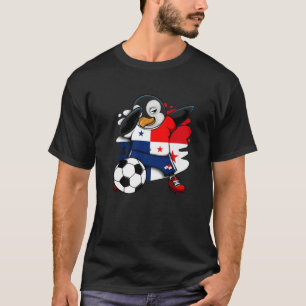 Dabbing Penguin Panama Soccer Fans Jersey Football T-Shirt