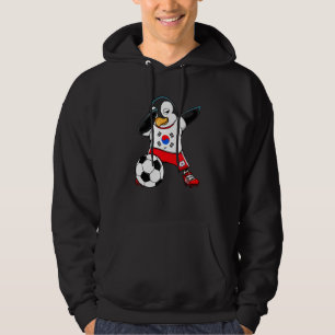 Dabbing Penguin South Korea Soccer Fan Jersey Foot Hoodie