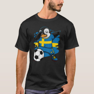 Dabbing Penguin Sweden Soccer Fans Jersey Football T-Shirt