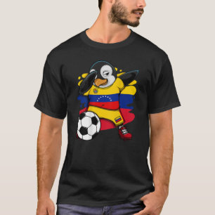 Dabbing Penguin Venezuela Soccer Fans Jersey Footb T-Shirt