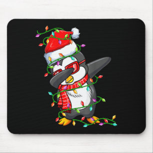 Dabbing Penguin Wearing Santa Hat - Penguin Lover Mouse Pad
