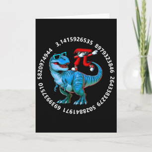 Dabbing Pi On T-rex Costume Pi Day Math Teacher St Card
