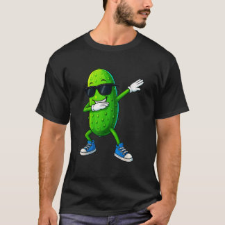 Dabbing Pickle Dancing Cucumber Funny Pickle Lover T-Shirt