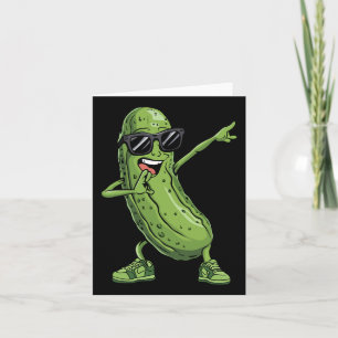 Dabbing Pickle Dancing Cucumber Funny Sungl Produc Card