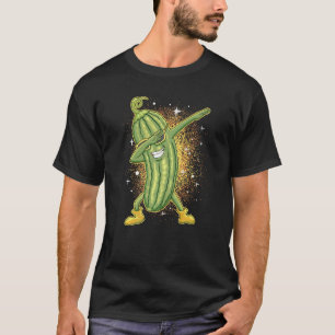 Dabbing Pickle Dancing Cucumber Green Vegan  Glass T-Shirt