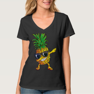 Dabbing Pineapple Sunglasses Aloha Beaches Hawaii T-Shirt
