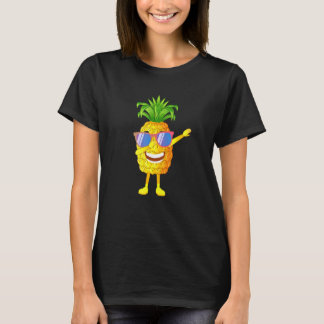 Dabbing Pineapple Sunglasses Topical Summer Vacati T-Shirt