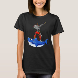 Dabbing Pirate And Shark Pirate Halloween Costume T-Shirt