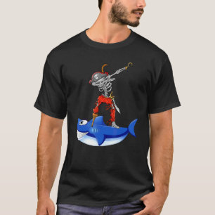 Dabbing Pirate And Shark Pirate Halloween Costume T-Shirt