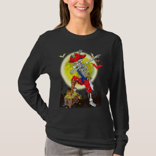 Dabbing Pirate Skeleton Dab Kids Halloween Costume T-Shirt