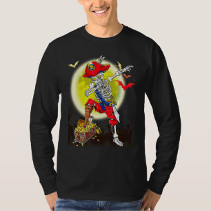 Dabbing Pirate Skeleton Dab Kids Halloween Costume T-Shirt