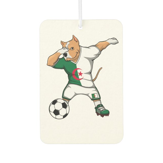 Dabbing Pitbull Algeria Soccer Fans Jersey Algeria Car Air Freshener (Front)
