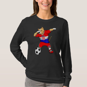 Dabbing Pitbull Croatia Soccer Fans Jersey Croatia T-Shirt