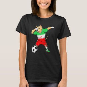 Dabbing Pitbull Dog Iran Soccer Fans Jersey Irania T-Shirt
